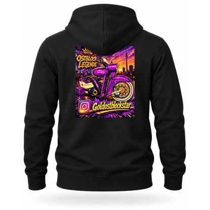 Hoodie Softstyle®. Goldostblockstar / Beidseitig.