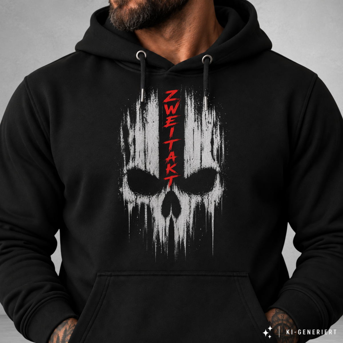 Hoodie Softstyle®. Zweitakt Skull.