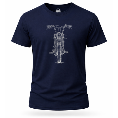 T-Shirt. Frontskizze Puch.