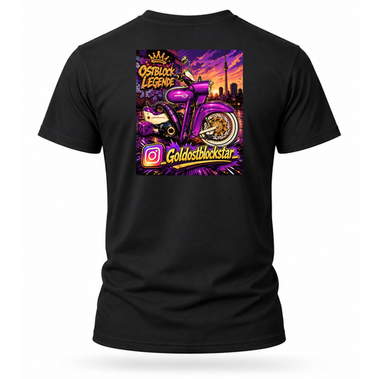 T-Shirt. Goldostblockstar / Beidseitig