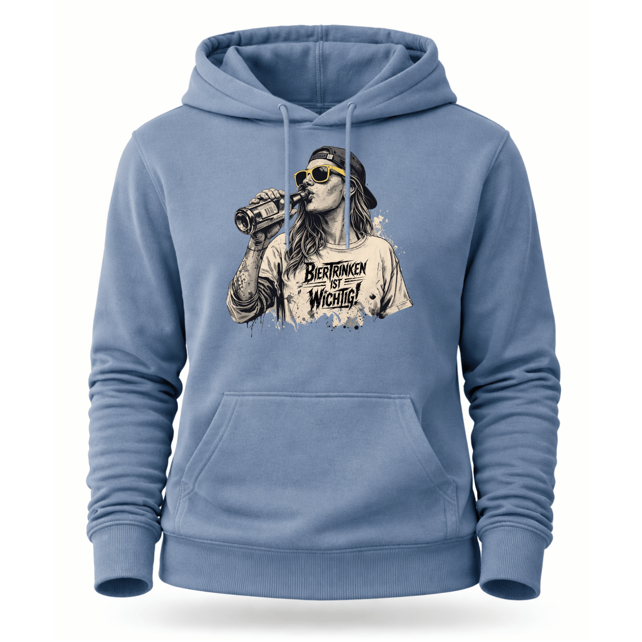 Mädels Hoodie Softstyle®. Biertrinken ist wichtig!