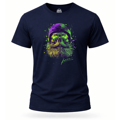 T-Shirt. Neon Skull Rider.