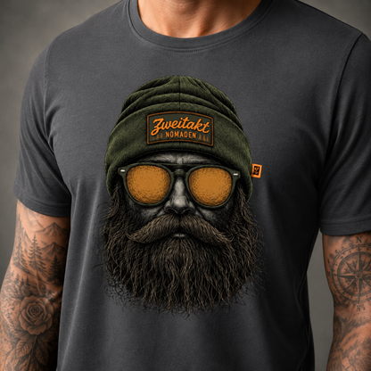 T-Shirt. Zweitakt Nomaden – Der Jäger.