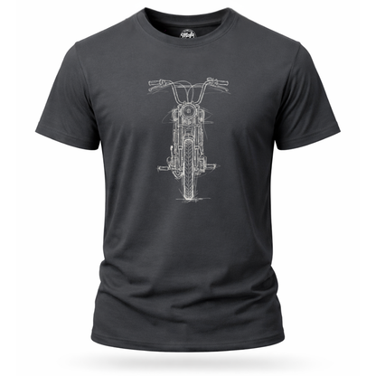 T-Shirt. Frontskizze Puch.