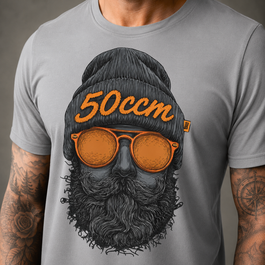 T-Shirt. Zweitakt Nomaden – Der Vagabund 50ccm.