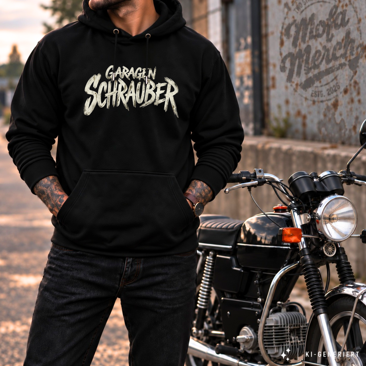 Hoodie Softstyle®. Garagen Schrauber.