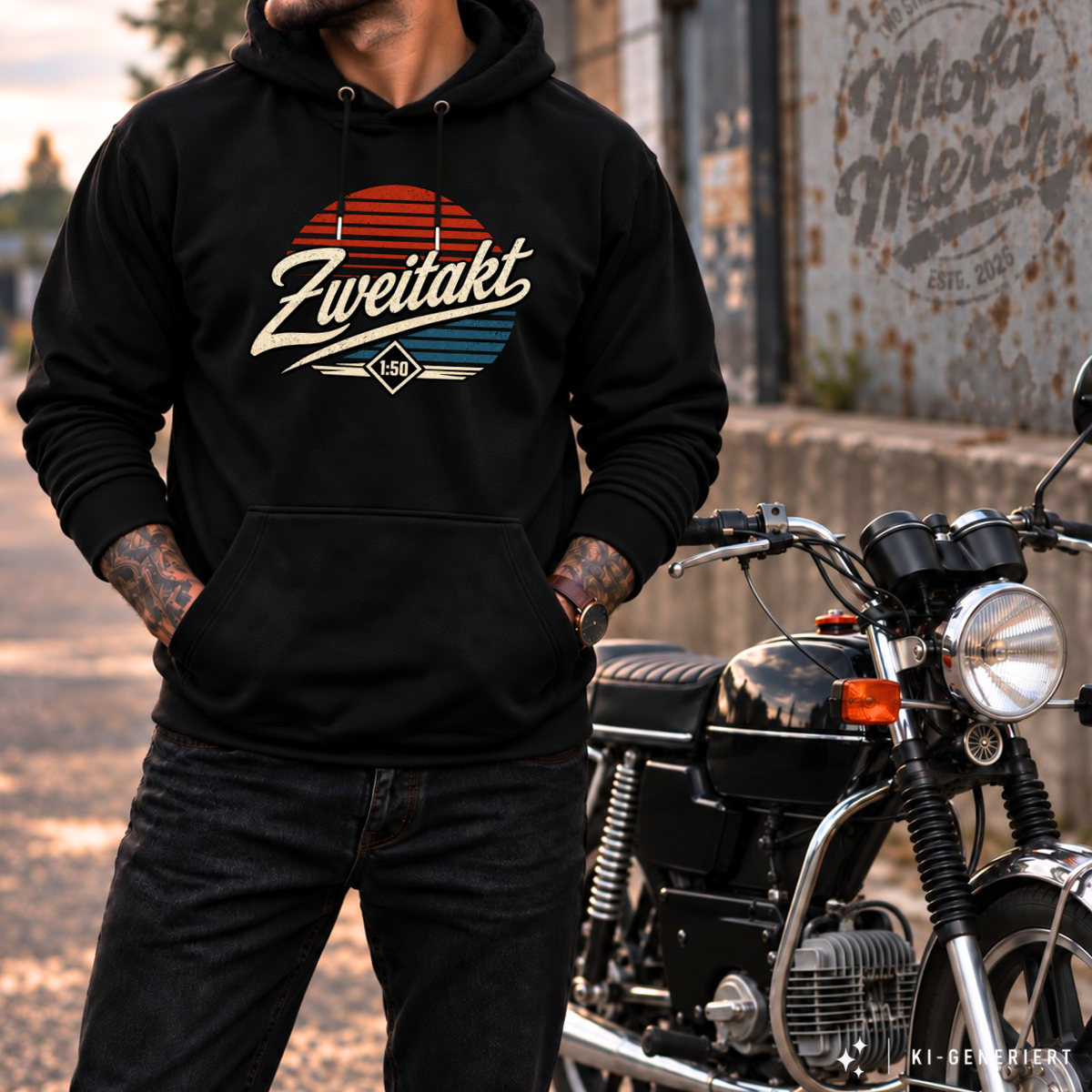 Hoodie Softstyle®. Retro Sunset.
