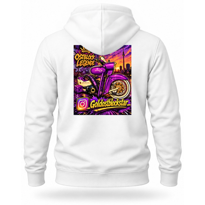 Hoodie Softstyle®. Goldostblockstar / Beidseitig.