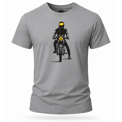 T-Shirt. Fokus auf die Straße.