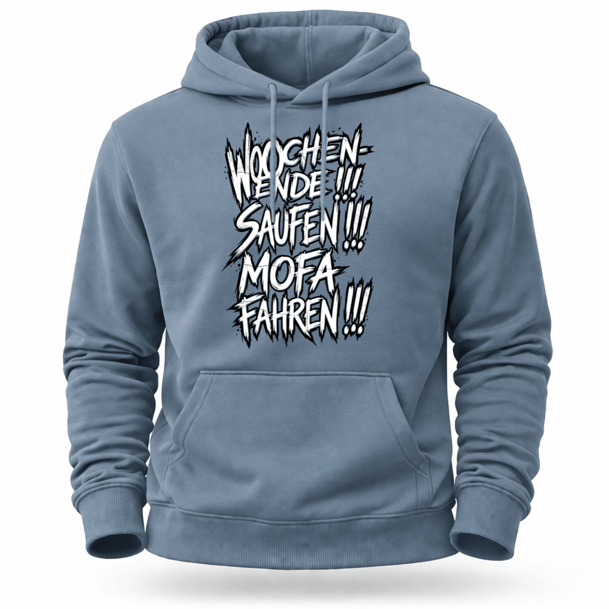 Hoodie Softstyle®. Wochenende. Saufen. Mofa fahren.