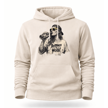 Mädels Hoodie Softstyle®. Biertrinken ist wichtig!