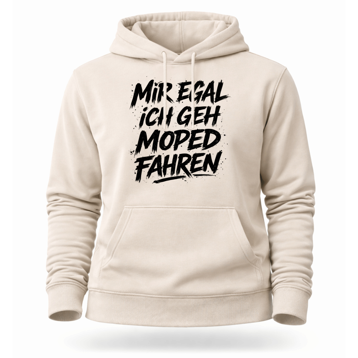Mädels Hoodie Softstyle®. Mir egal, ich geh Moped fahren.