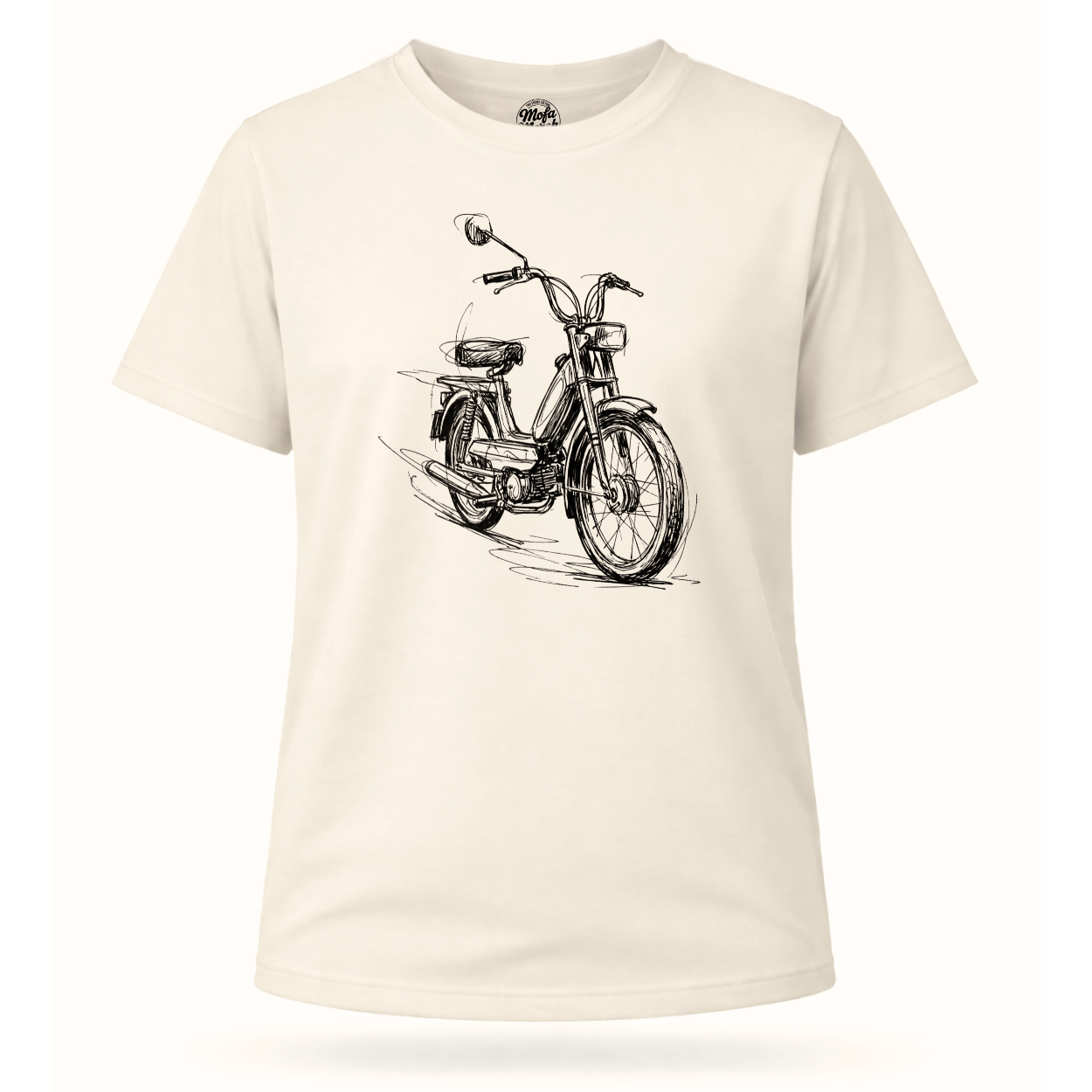 Mädels T-Shirt. Classic Moped Sketch.