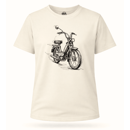 Mädels T-Shirt. Classic Moped Sketch.