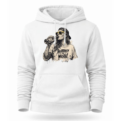 Mädels Hoodie Softstyle®. Biertrinken ist wichtig!