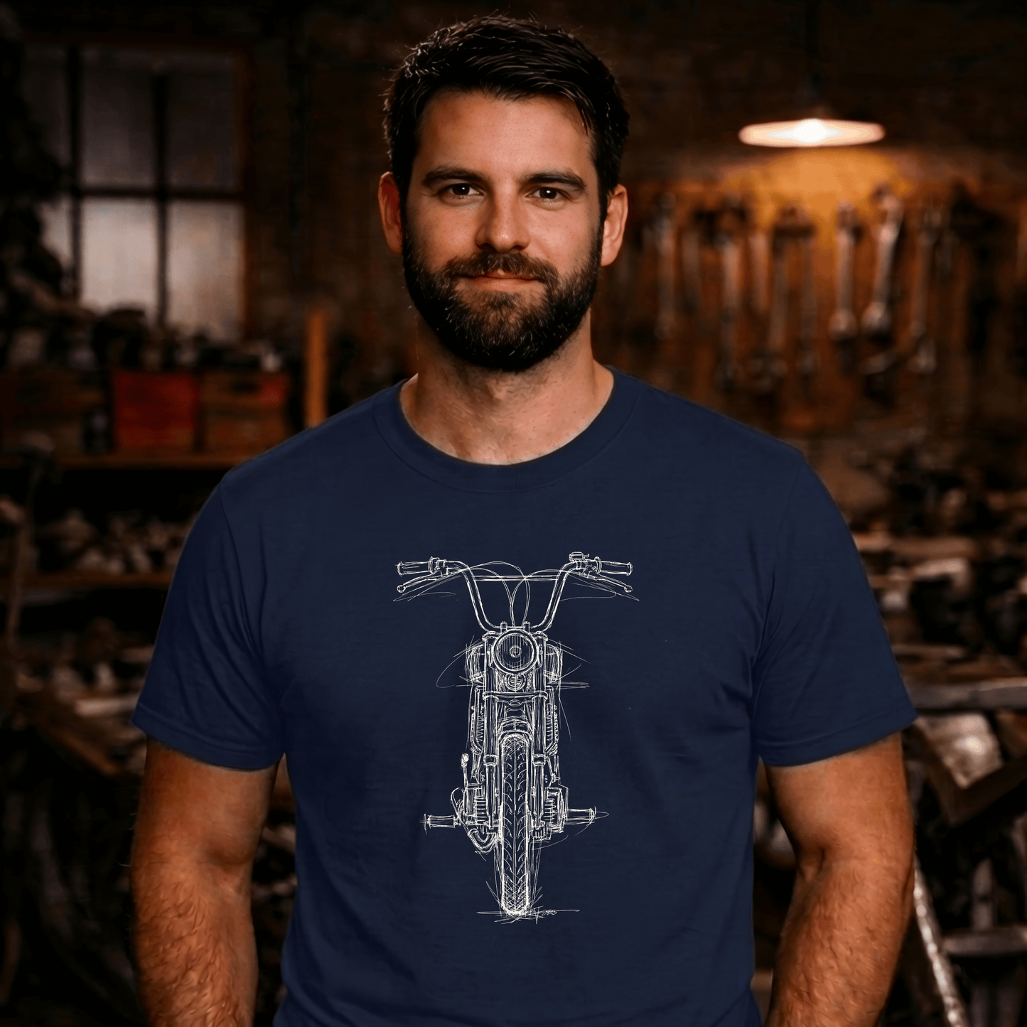 T-Shirt. Frontskizze Puch.