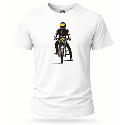 T-Shirt. Fokus auf die Straße.