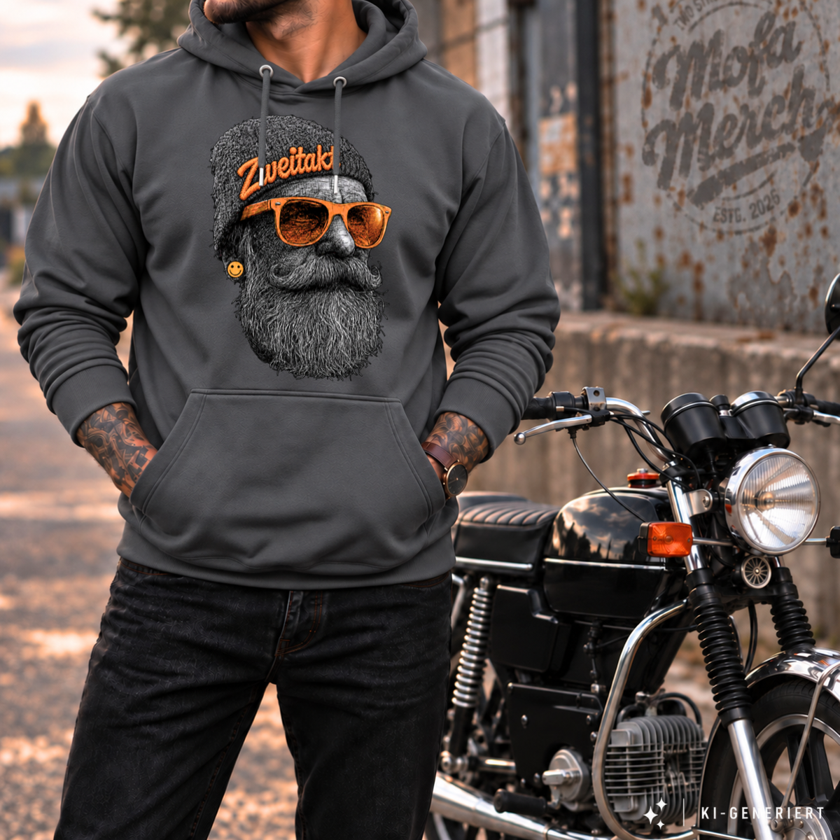 Hoodie Softstyle®. Zweitakt Schrauber.