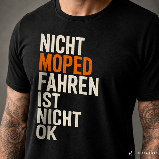 T-Shirt. Nicht OK. / Rechtsbündig