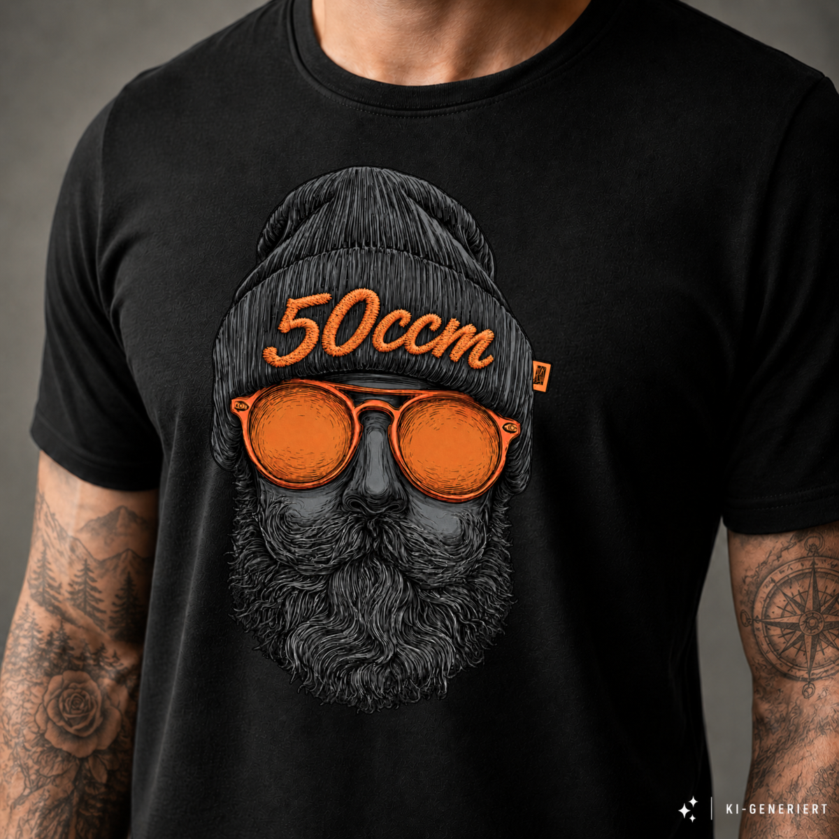 T-Shirt. Zweitakt Nomaden – Der Vagabund 50ccm.