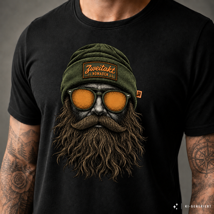 T-Shirt. Zweitakt Nomaden – Der Jäger.