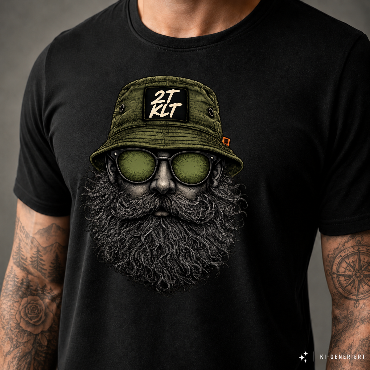 T-Shirt. Zweitakt Nomaden – Der Angler.