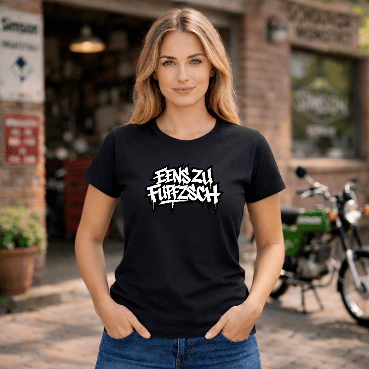 Mädels T-Shirt. Eenszufuffzsch.