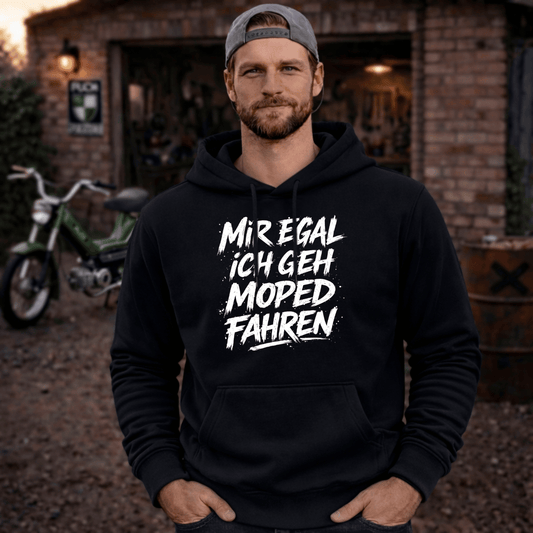 Hoodie Softstyle®. Mir egal, ich geh Moped fahren.