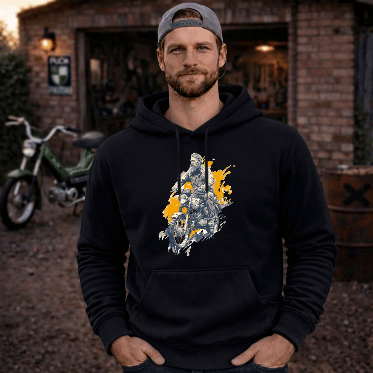 Hoodie Softstyle®. Alte Schule.