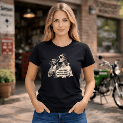 Mädels T-Shirt. Da muss ich erst ne Nacht drüber feiern.