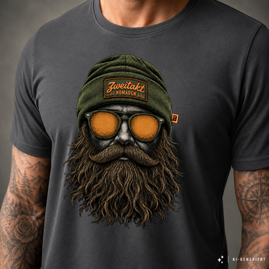 T-Shirt. Zweitakt Nomaden – Der Jäger.