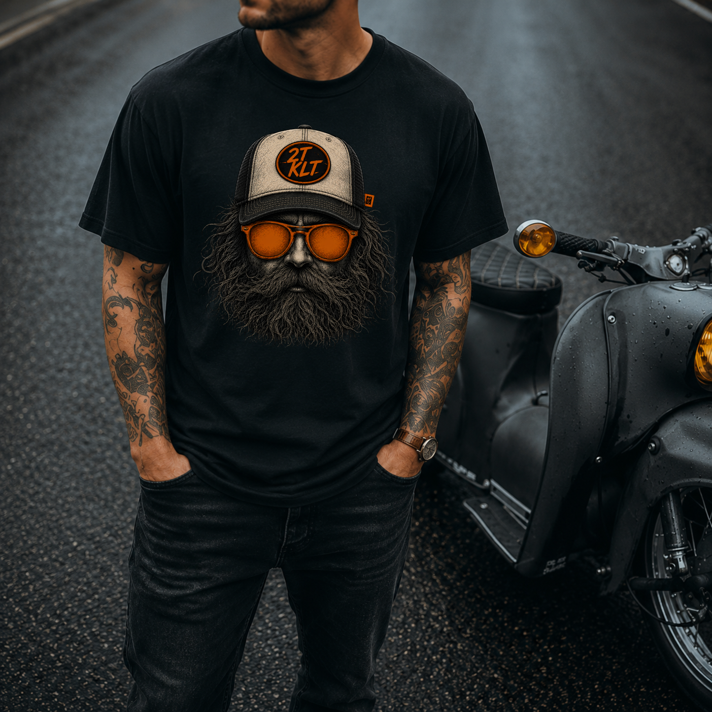 T-Shirt. Zweitakt Nomaden – Der Trucker.