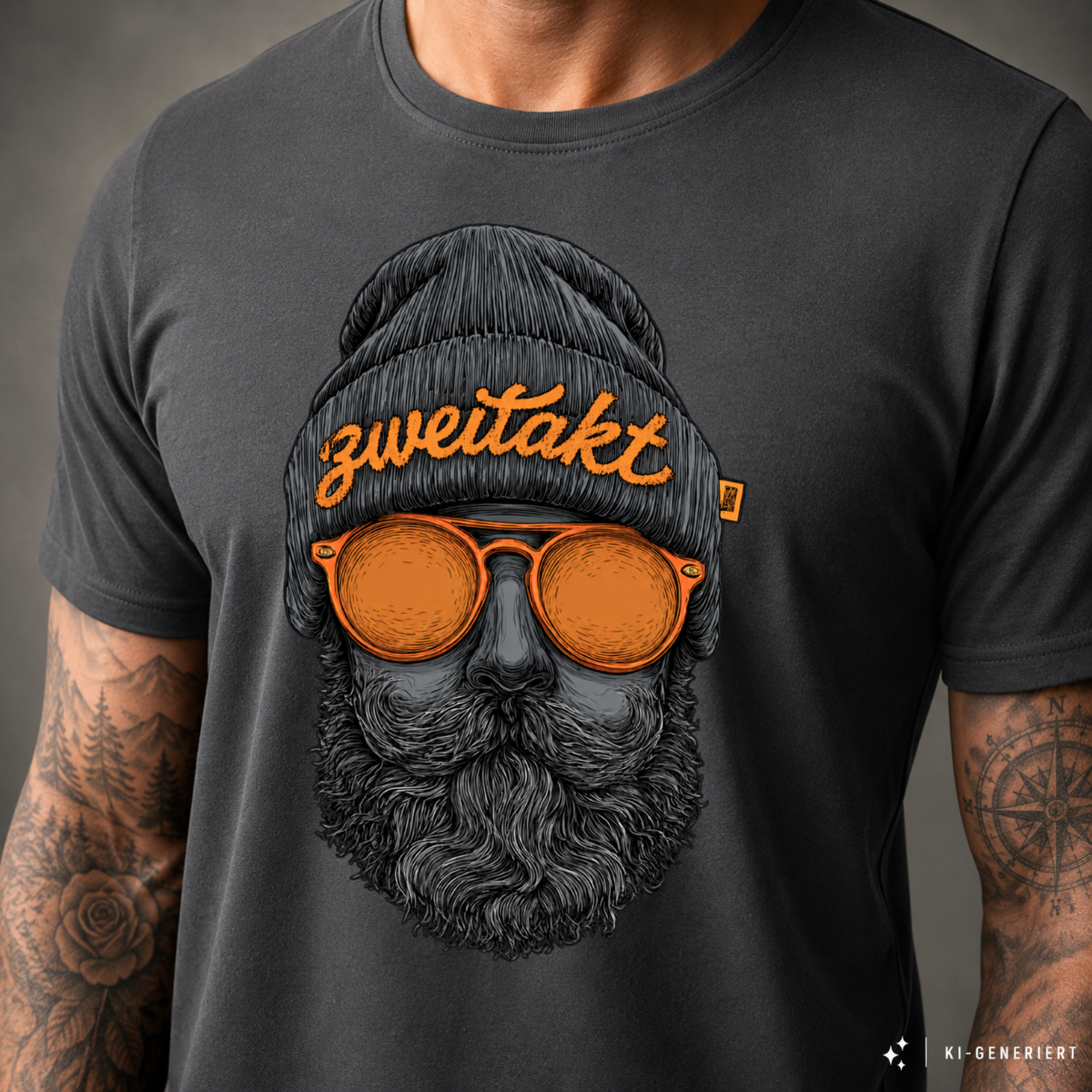 T-Shirt. Zweitakt Nomaden – Der Vagabund.
