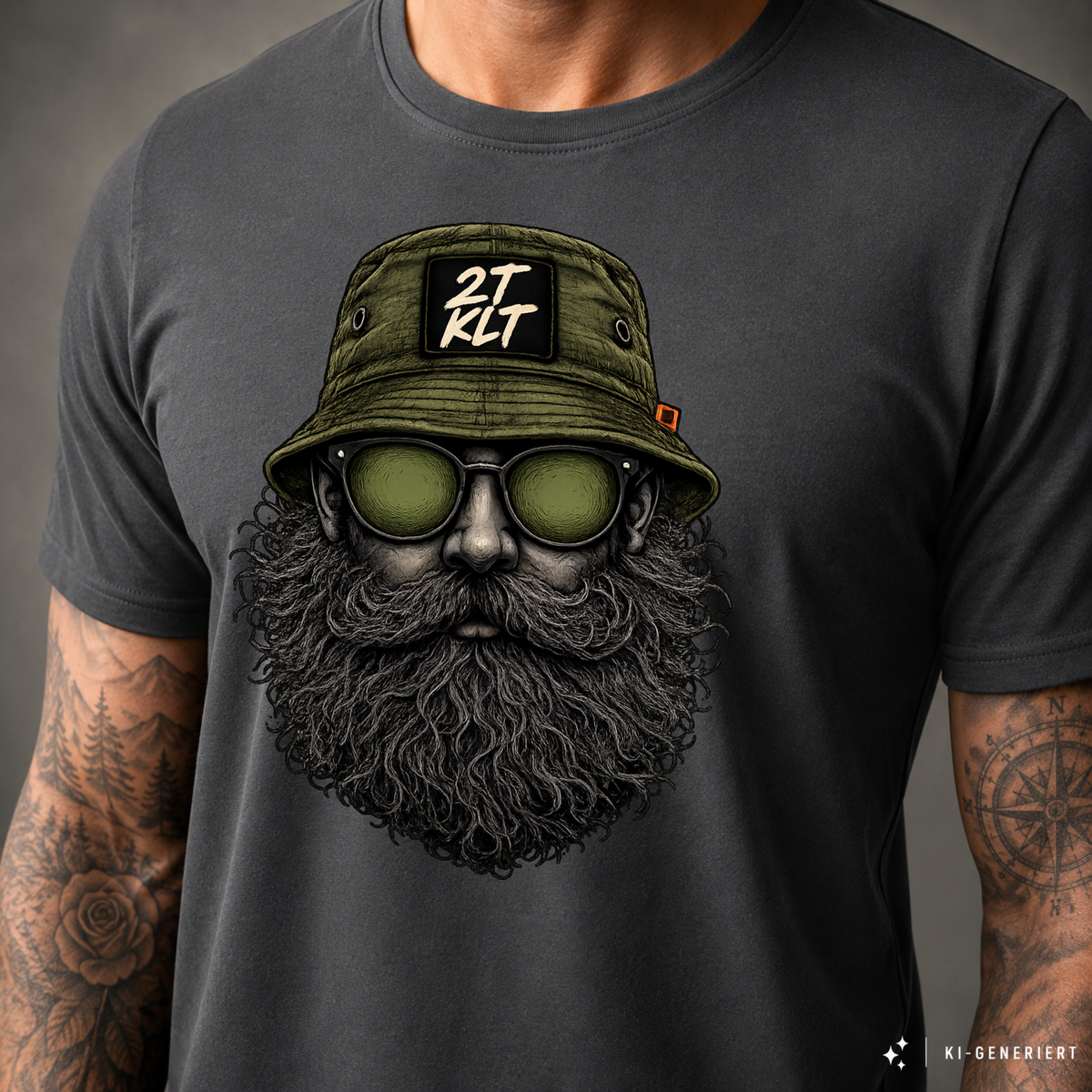 T-Shirt. Zweitakt Nomaden – Der Angler.