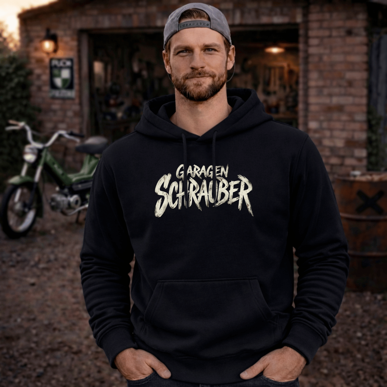 Hoodie Softstyle®. Garagen Schrauber.