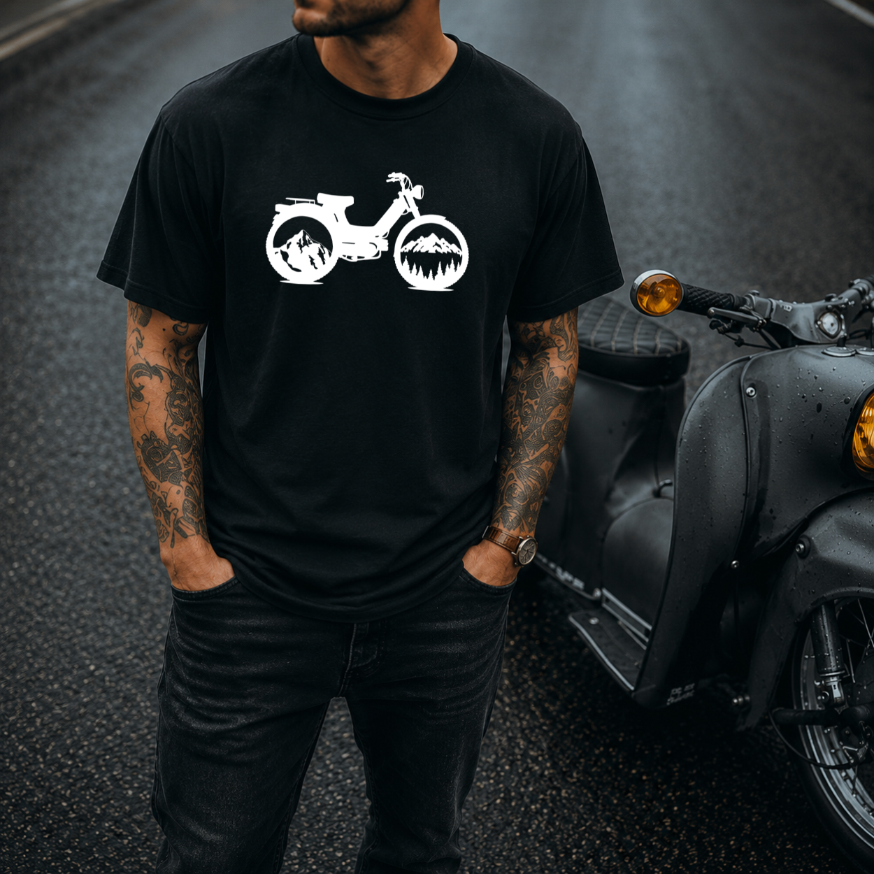 T-Shirt. Freiheit auf zwei Rädern.