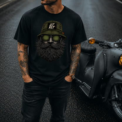 T-Shirt. Zweitakt Nomaden – Der Angler.
