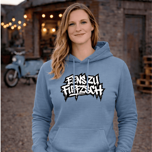 Mädels Hoodie Softstyle®. Eens zu fuffzsch.