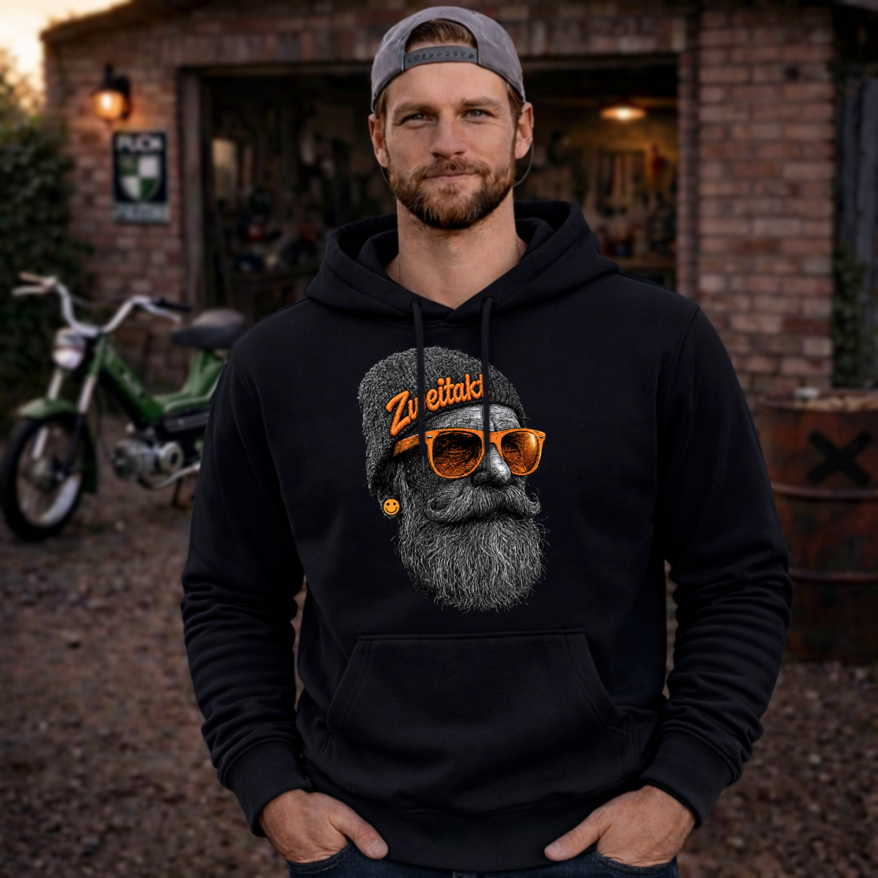 Hoodie Softstyle®. Zweitakt Schrauber.