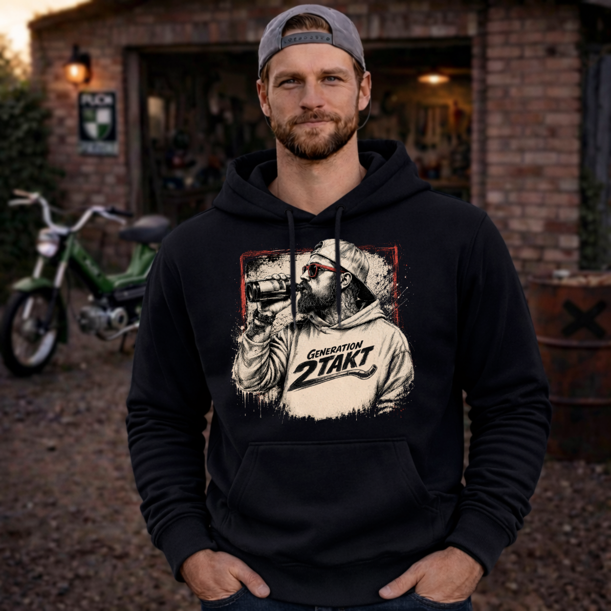 Hoodie Softstyle®. Generation Zweitakt - Daydrinking.