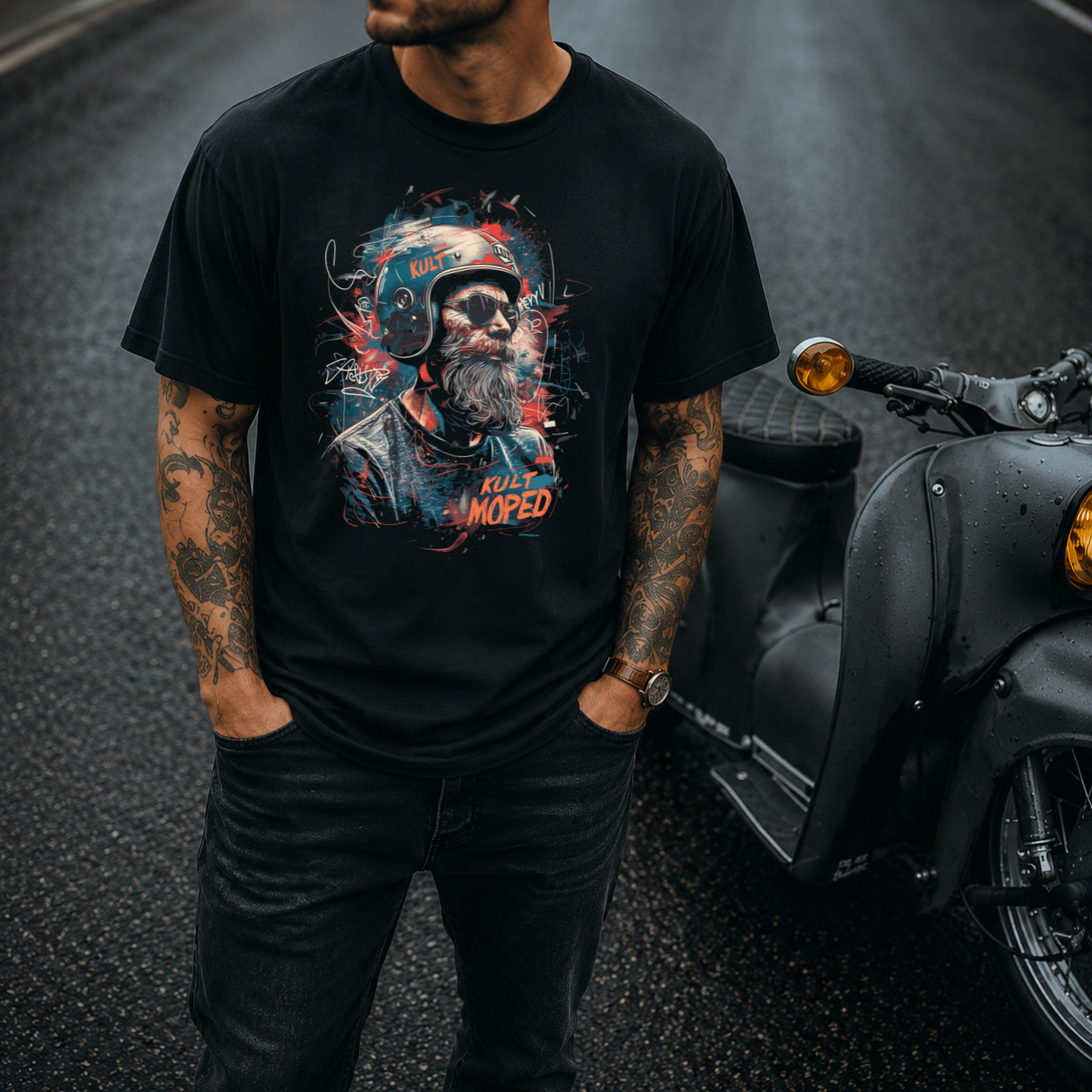 T-Shirt. Kult Moped