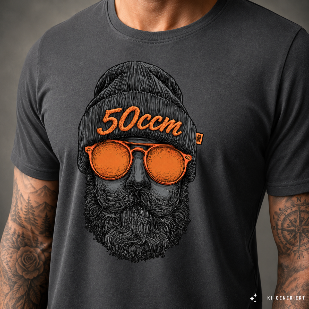 T-Shirt. Zweitakt Nomaden – Der Vagabund 50ccm.