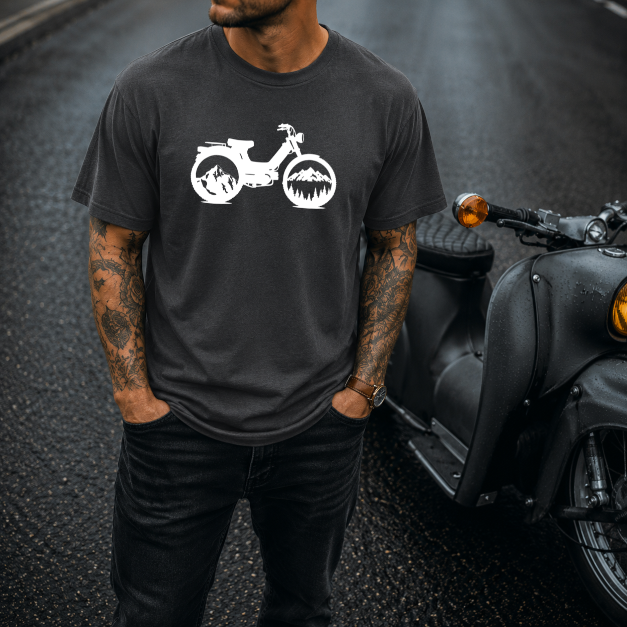 T-Shirt. Freiheit auf zwei Rädern.