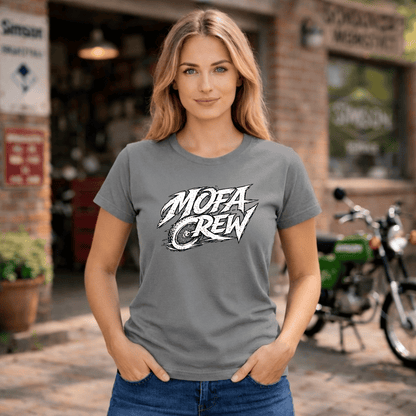 Mädels T-Shirt. Mofa Crew.