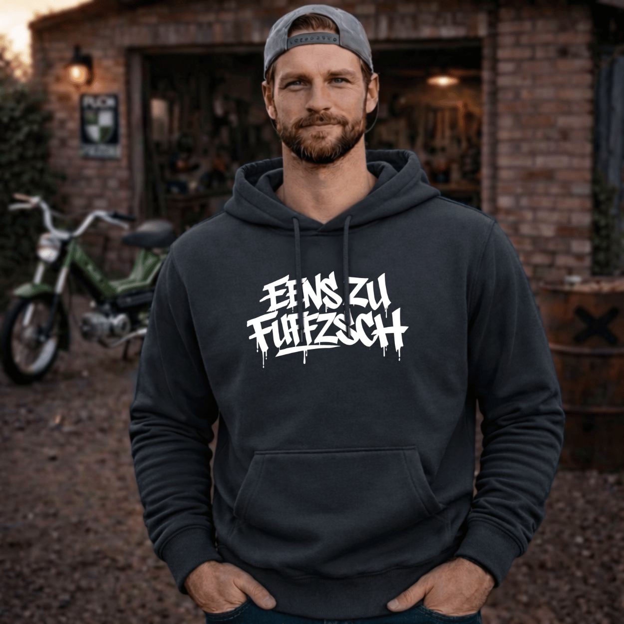 Hoodie Softstyle®. Eens zu fuffzsch.