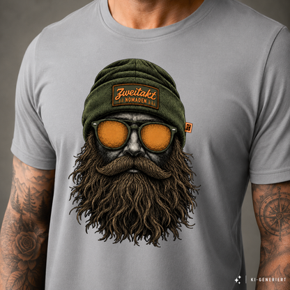 T-Shirt. Zweitakt Nomaden – Der Jäger.