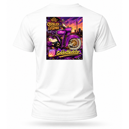 T-Shirt. Goldostblockstar / Beidseitig