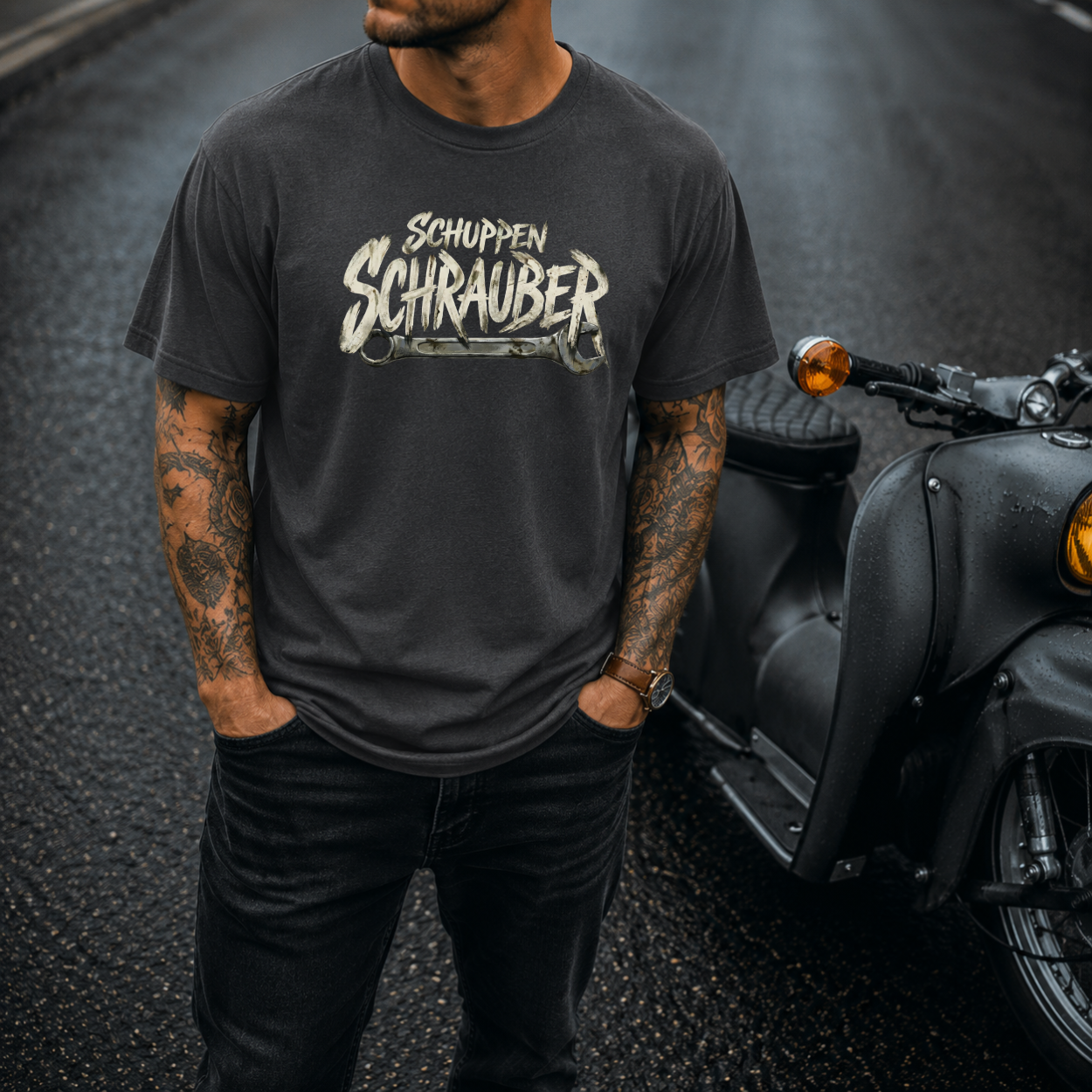 T-Shirt. Schuppen Schrauber.