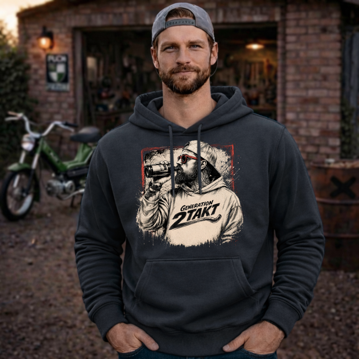 Hoodie Softstyle®. Generation Zweitakt - Daydrinking.