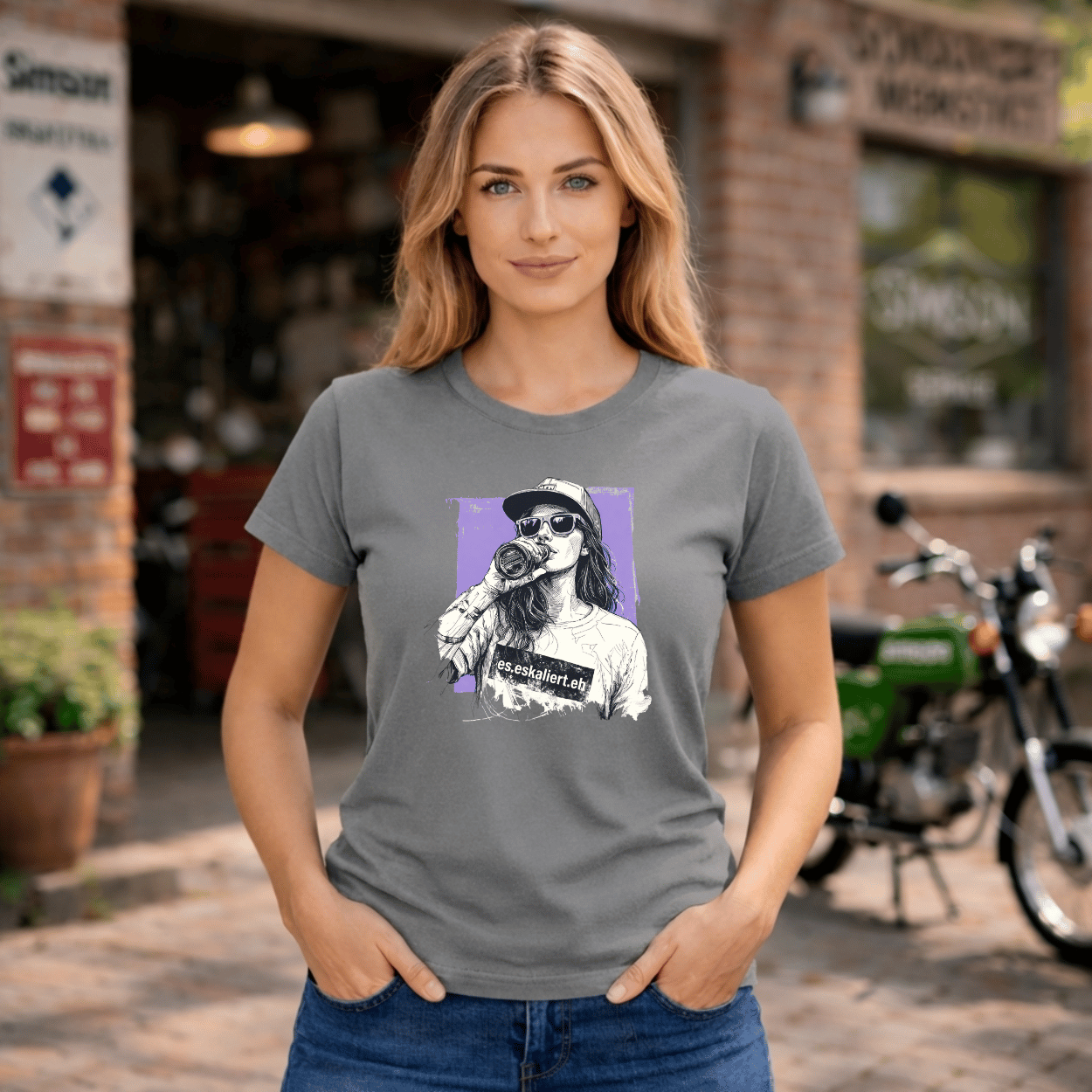 Mädels T-Shirt. Es eskaliert eh.